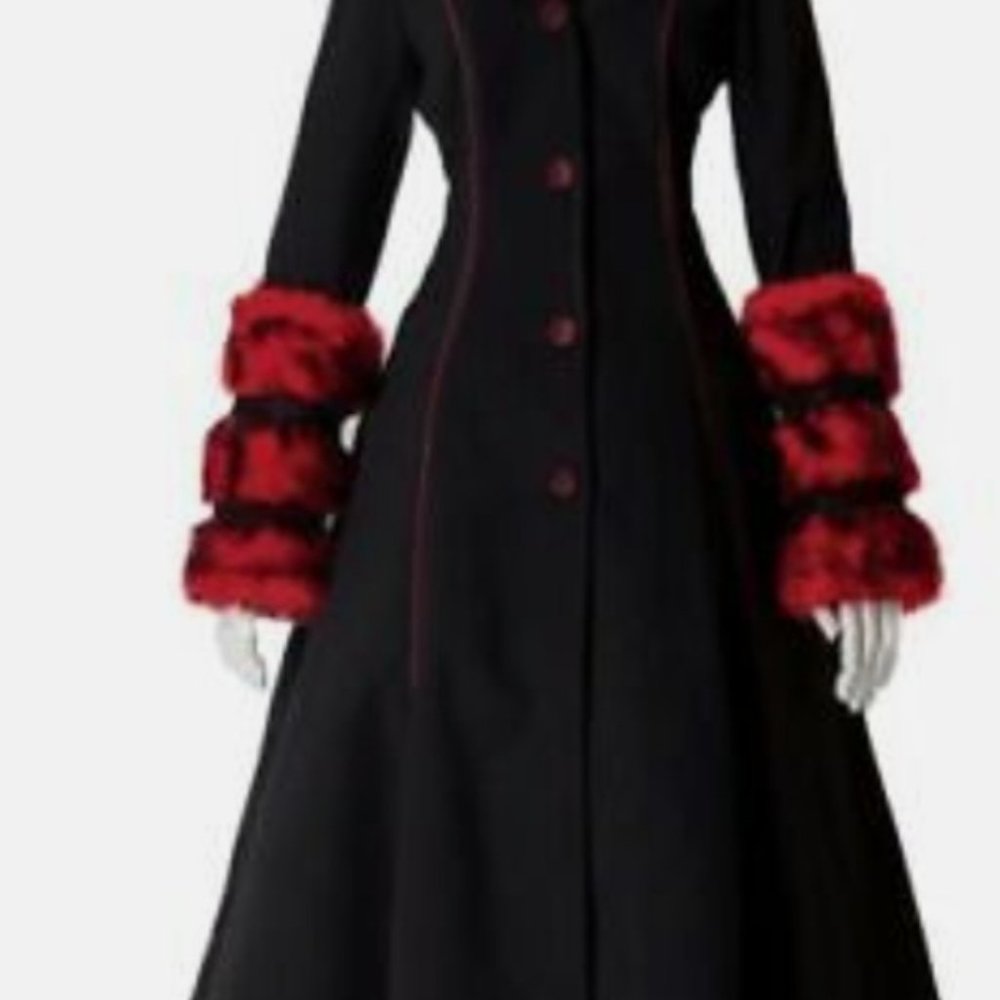 Black & Red Lolita Winter Coat